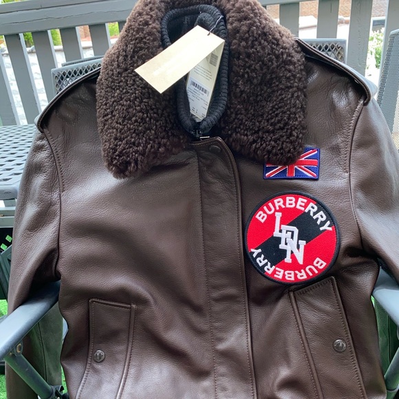 Burberry Jackets & Blazers - Burberry shandwick leather flight jacket.
